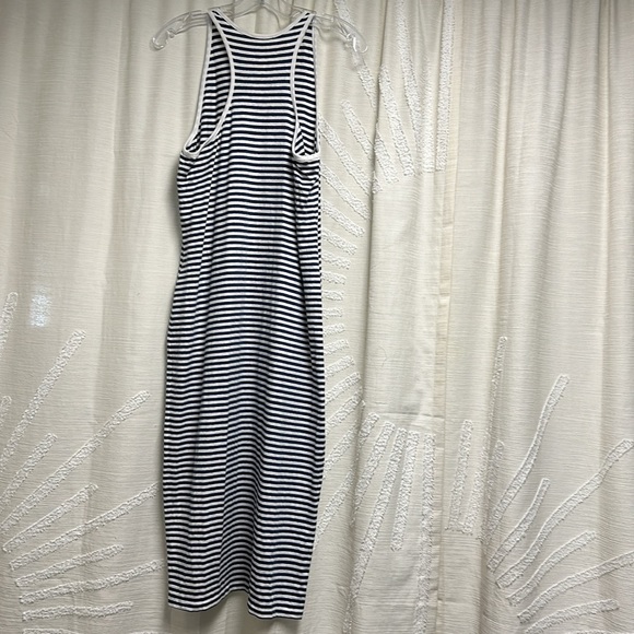 Loft size L Cobalt Blue/ivory Lounge Racerback Midi Dress - Picture 2 of 2